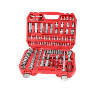 Насадни клучеви сет 110пар, 1/4", 1/2", CrV, S2,